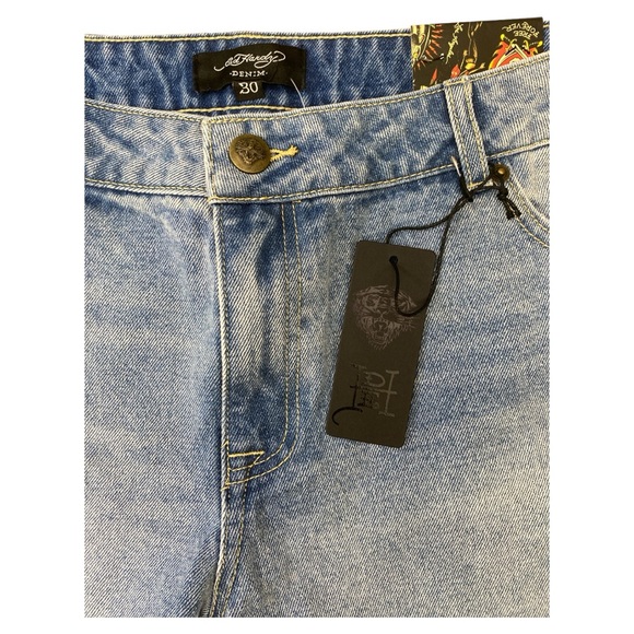 Ed Hardy LOVE ETERNAL DENIM SHORTS Size 30 NWT - Picture 5 of 9